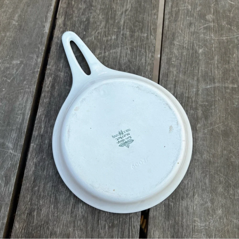 Vintage Turi-Design Market Round Skillet or Spoon Rest Norway Figgjo Flint 6.75”